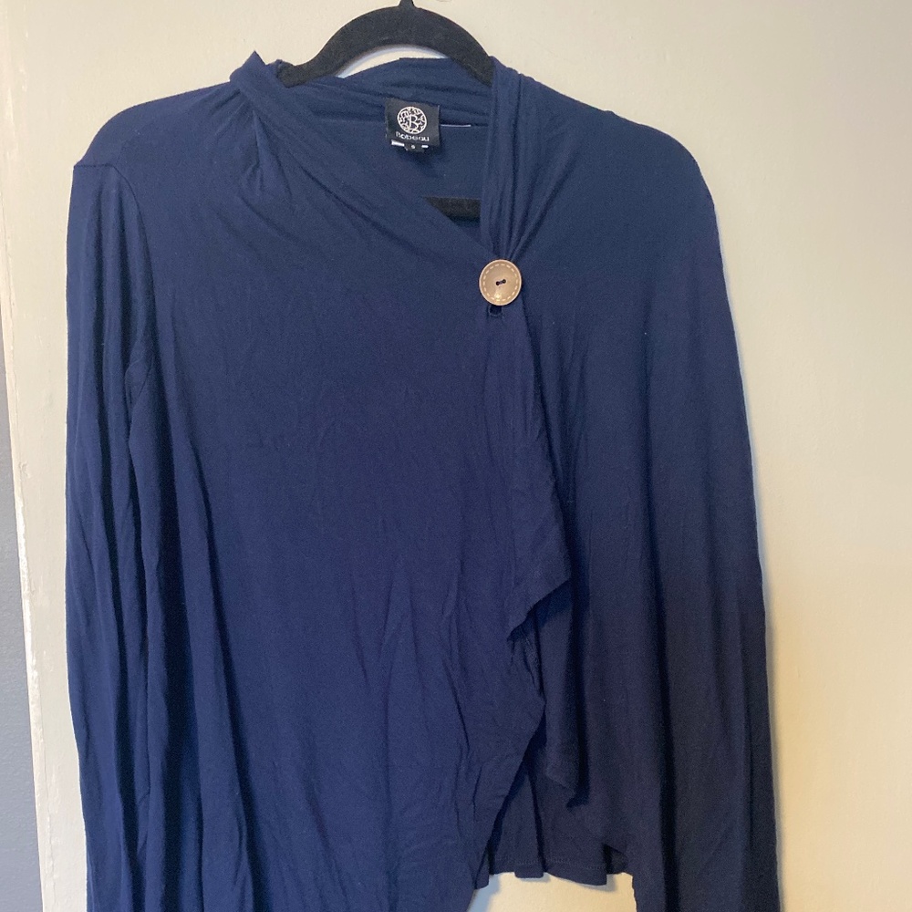 Bobeau navy blue rayon top/ sweater size S
